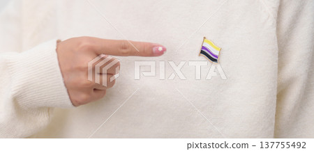 International Non Binary People July Day and Happy Pride June month and LGBTQIA with flag Brooch pin for LGBTQ, Marriage Equality Law, Pansexual, Demisexual and transgender International Non Binary People July Day and Happy Pride June month and LGBTQIA with flag Brooch pin for LGBTQ, Marriage Equality Law, Pansexual, Demisexual and transgender 137755492
