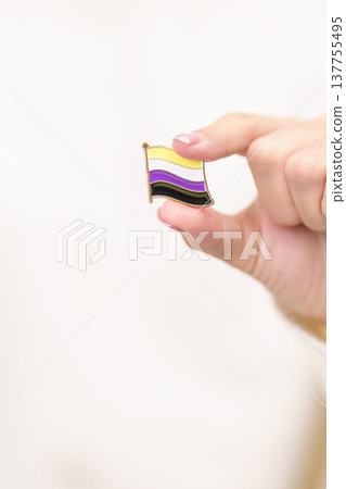 International Non Binary People July Day and Happy Pride June month and LGBTQIA with flag Brooch pin for LGBTQ, Marriage Equality Law, Pansexual, Demisexual and transgender International Non Binary People July Day and Happy Pride June month and LGBTQIA with flag Brooch pin for LGBTQ, Marriage Equality Law, Pansexual, Demisexual and transgender 137755495