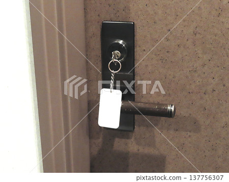 Insert the key and open the door. Insert the key and open the door. 137756307
