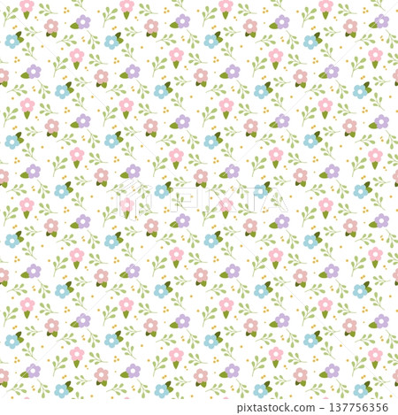 Tiny flowers background Tiny flowers background 137756356