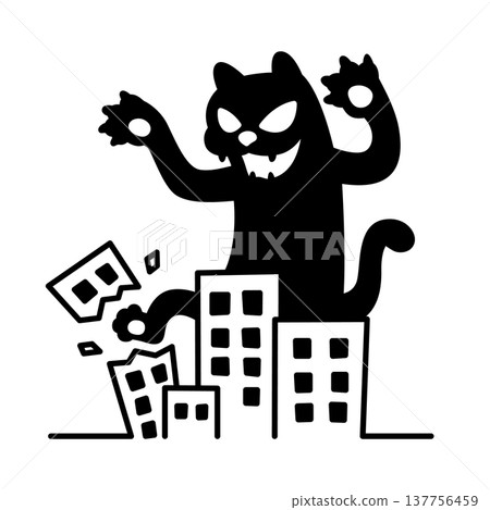 cat vector monster giant kitten calico destroyer cartoon character icon logo mascot pet animal doodle illustration symbol graphic design cat vector monster giant kitten calico destroyer cartoon character icon logo mascot pet animal doodle illustration symbol graphic design 137756459