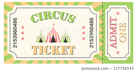a circus ticket for one person 137756543
