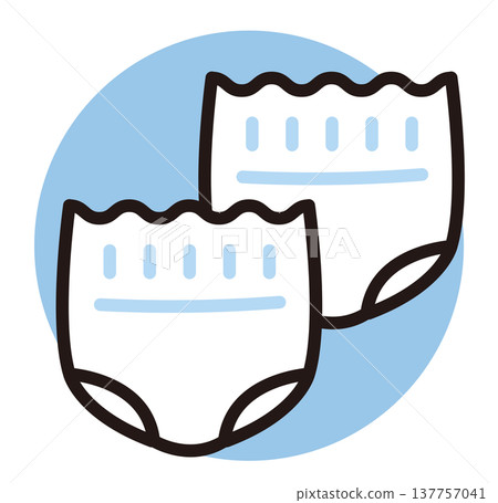 Diaper icon. Illustrations related to babies, childcare, and parenting. 137757041