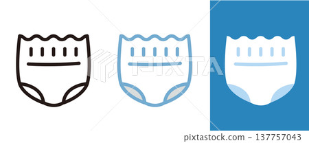 Diaper icon. Illustrations related to babies, childcare, and parenting. Diaper icon. Illustrations related to babies, childcare, and parenting. 137757043