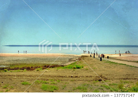 Lake Tuz Central Anatolia Turkey Pink Salt Landscape. Lake Tuz Central Anatolia Turkey Pink Salt Landscape. 137757147