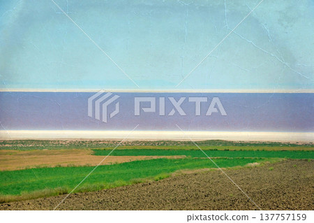 Lake Tuz Central Anatolia Turkey Pink Salt Landscape. Lake Tuz Central Anatolia Turkey Pink Salt Landscape. 137757159