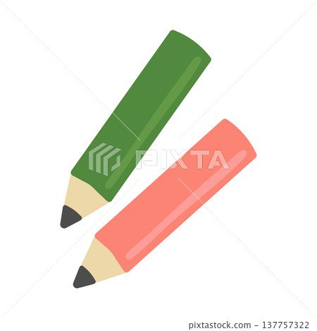 兩支鉛筆插圖套裝 兩支鉛筆插圖套裝 137757322