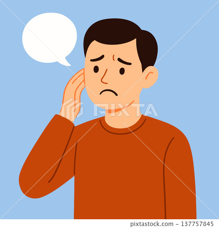 Man doubting himself with low selfesteem Man doubting himself with low selfesteem 137757845