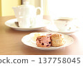 Cherry blossom scones and tea 137758045