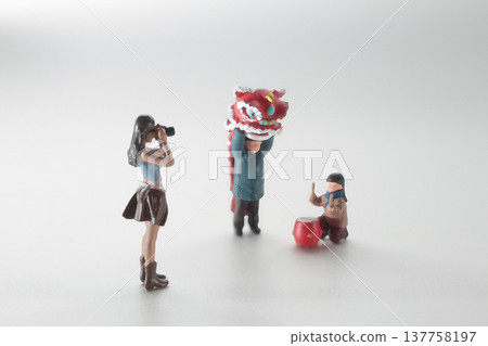 Miniature Photographer Captures Festive lion Dance Performance 137758197