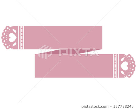 Heart lace ribbon, pink Heart lace ribbon, pink 137758243