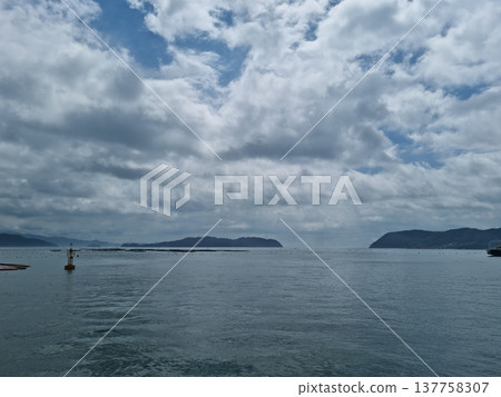 clouds, island, sea 137758307