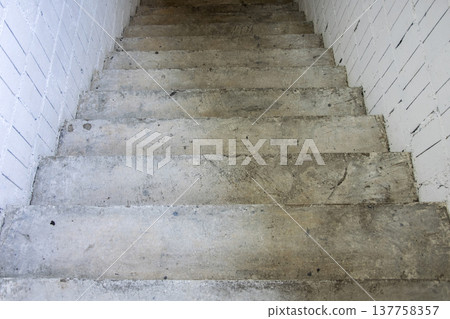 Concrete stairs steps going down Concrete stairs steps going down 137758357