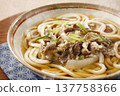 Meat noodles 137758366