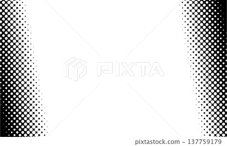Halftone dot diagonal frame background Halftone dot diagonal frame background 137759179