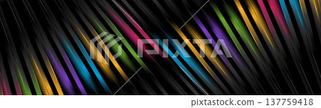 Minimal colorful glossy striped abstract geometric background Minimal colorful glossy striped abstract geometric background 137759418