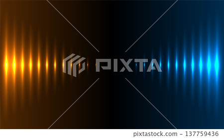 Blue orange glowing neon lines abstract tech background Blue orange glowing neon lines abstract tech background 137759436