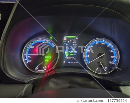 Hybrid car meter Hybrid car meter 137759524