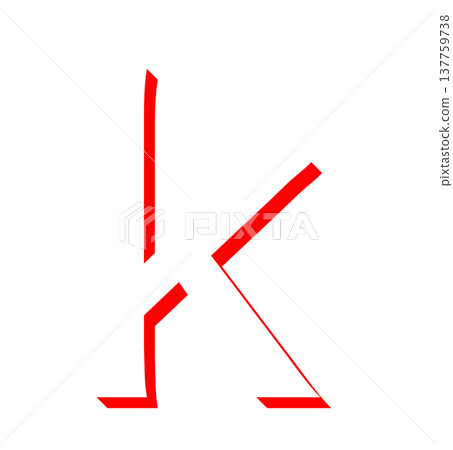 紅色簡單陰影字母、紅色陰影字母、3D字母 137759738