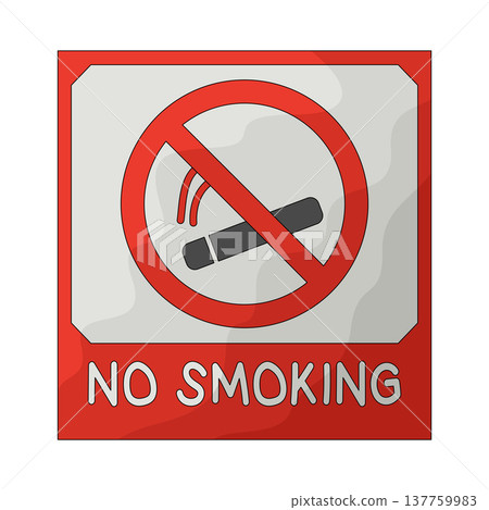 Illustration of No Smoking Sign Illustration of No Smoking Sign 137759983