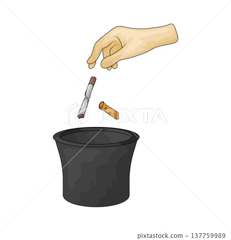 Illustration of Throw away cigarettes 137759989