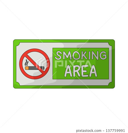 Illustration of No Smoking Area 137759991