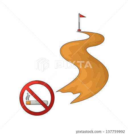 Illustration of No Smoking Goal Illustration of No Smoking Goal 137759992