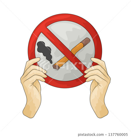 Illustration of No Smoking Sign Illustration of No Smoking Sign 137760005