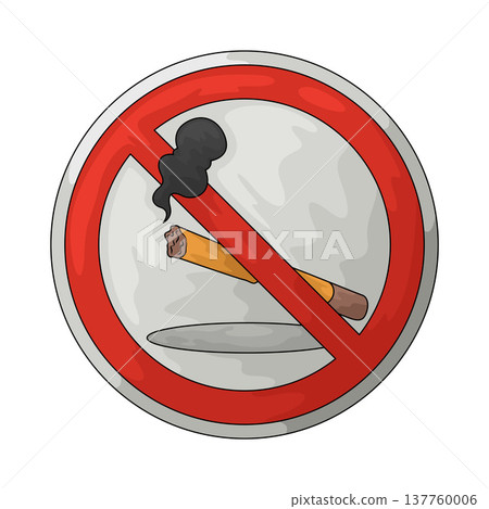 Illustration of No Smoking Sign Illustration of No Smoking Sign 137760006