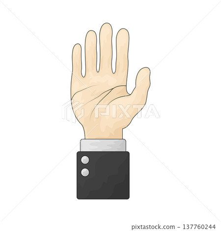 Illustration of Hand raise 137760244
