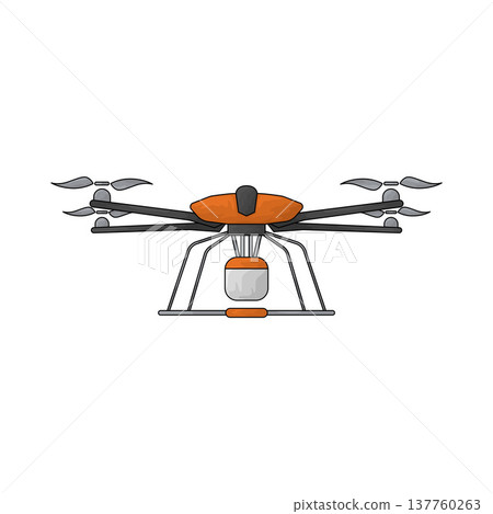 Illustration of Agricultural Drone Illustration of Agricultural Drone 137760263