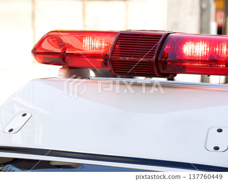 Police car red light 137760449