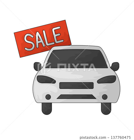 Illustration of Selling Car Illustration of Selling Car 137760475
