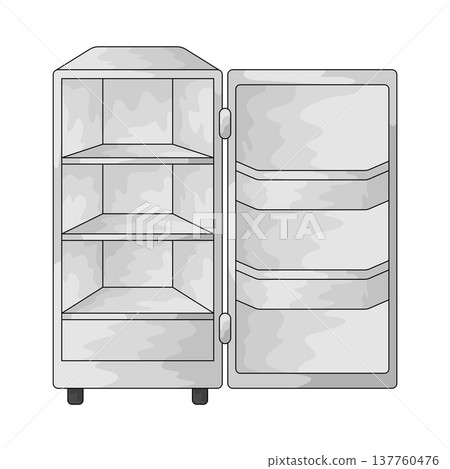 Illustration of Empty Fridge 137760476