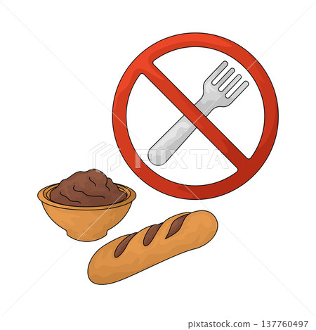 Illustration of No Food 137760497