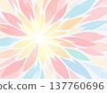 粉彩色的花瓣向外輻射，抽象背景 137760696