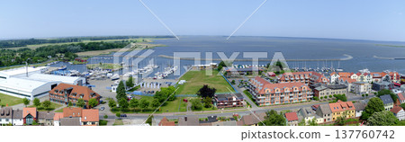 Panorama of harbor of Barth 137760742
