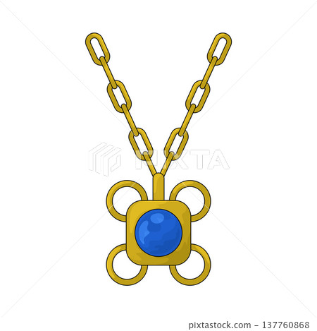 Illustration of gemstone necklace Illustration of gemstone necklace 137760868
