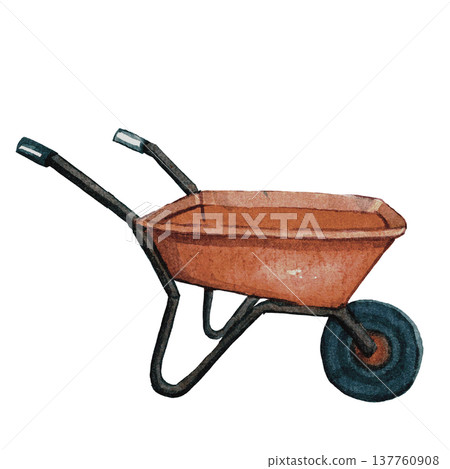 Garden Wheelbarrow Illustration Garden Wheelbarrow Illustration 137760908