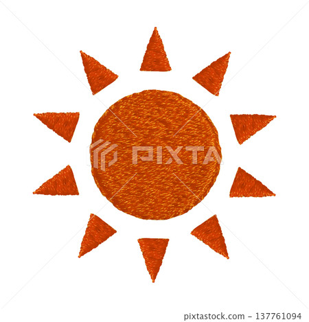【太陽】手工刺繡插畫材料 【太陽】手工刺繡插畫材料 137761094