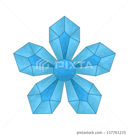 Illustration of crystal flower Illustration of crystal flower 137761235