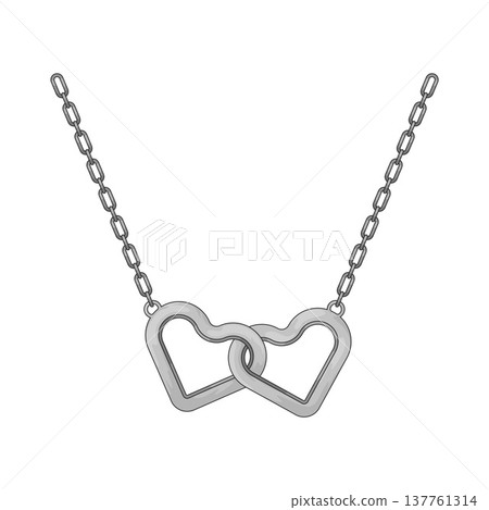Illustration of Heart Necklace Illustration of Heart Necklace 137761314