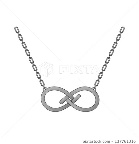 Illustration of Infinity Necklace Illustration of Infinity Necklace 137761316