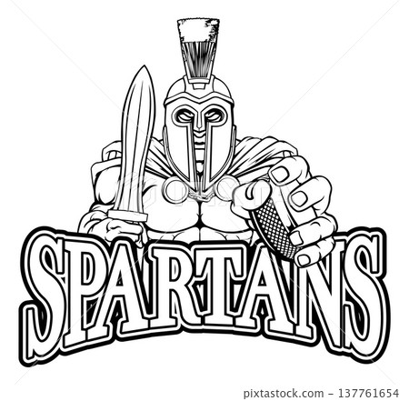 Spartan Man Ice Hockey Sports Team Mascot 137761654