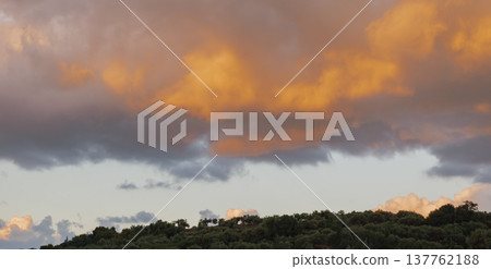 soft pastel cloudscape background: tranquil evening sky with delicate pink and gray atmospheric layers soft pastel cloudscape background: tranquil evening sky with delicate pink and gray atmospheric layers 137762188