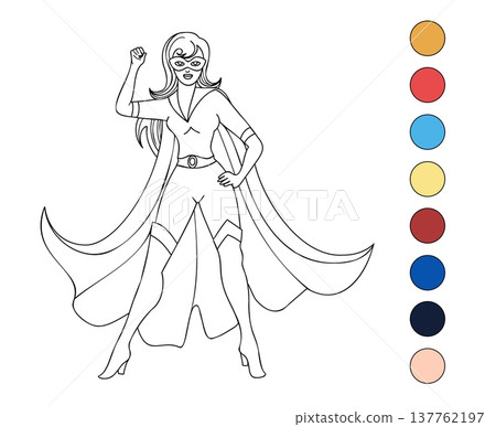Woman superhero coloring page Woman superhero coloring page 137762197