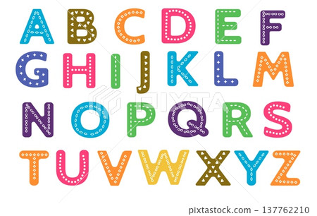 Hand drawn cartoon letters 137762210