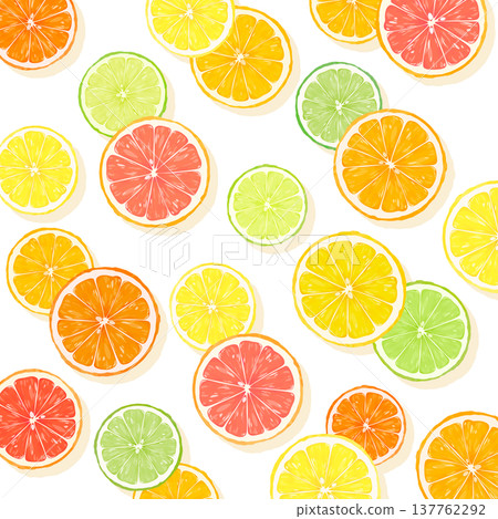 Translucent background of sliced citrus fruit_square Translucent background of sliced citrus fruit_square 137762292