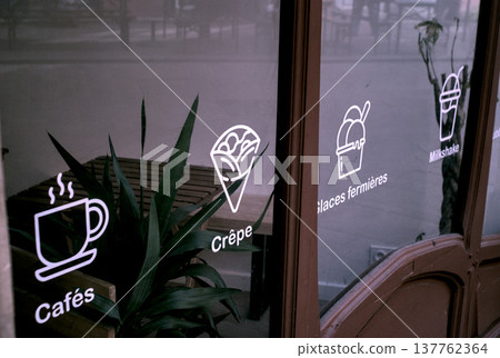 open sign on a cafe 137762364