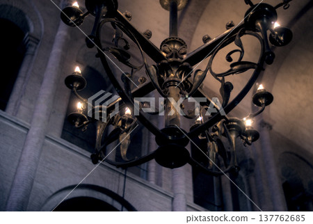 chandelier lamp in church chandelier lamp in church 137762685